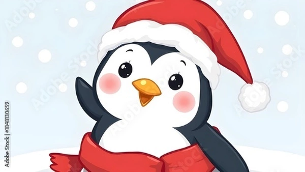 Obraz penguin on the snow