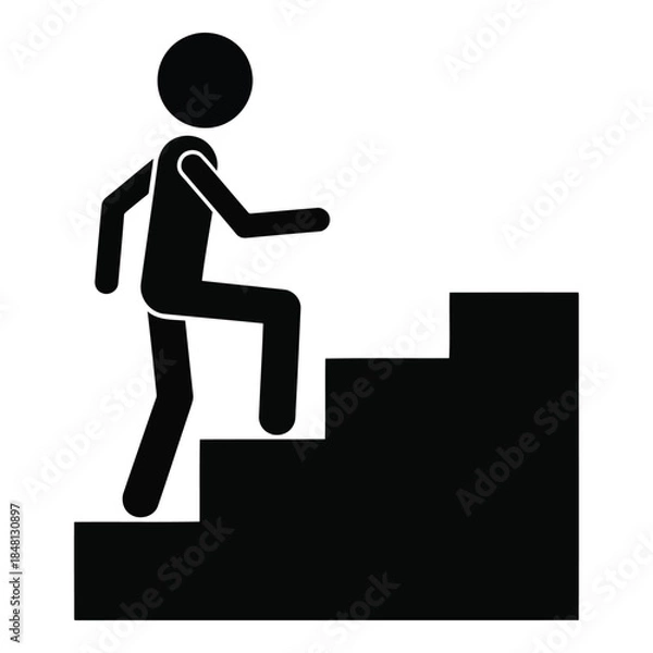 Fototapeta Person ascending stairs