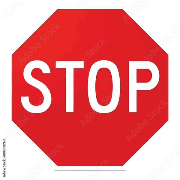 Fototapeta Red octagonal stop sign