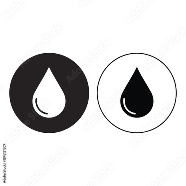 Fototapeta Distinct water droplets