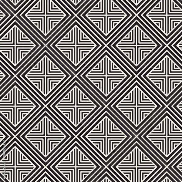 Fototapeta Vector seamless pattern. Modern stylish abstract texture. Repeating geometric tiles