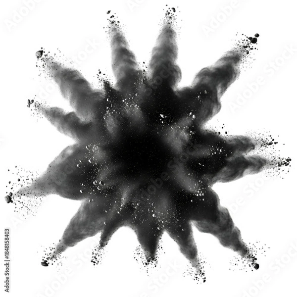 Obraz Black Powder Burst Abstract Design