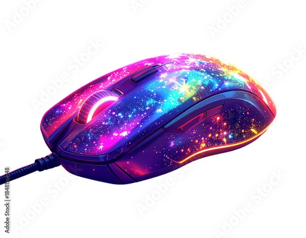 Fototapeta Computer gaming mouse isolated on transparent background.