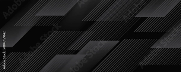 Obraz Black abstract geometric background. Modern shape concept.