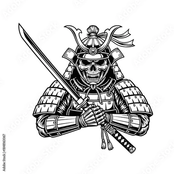 Fototapeta vector illustration of a knight