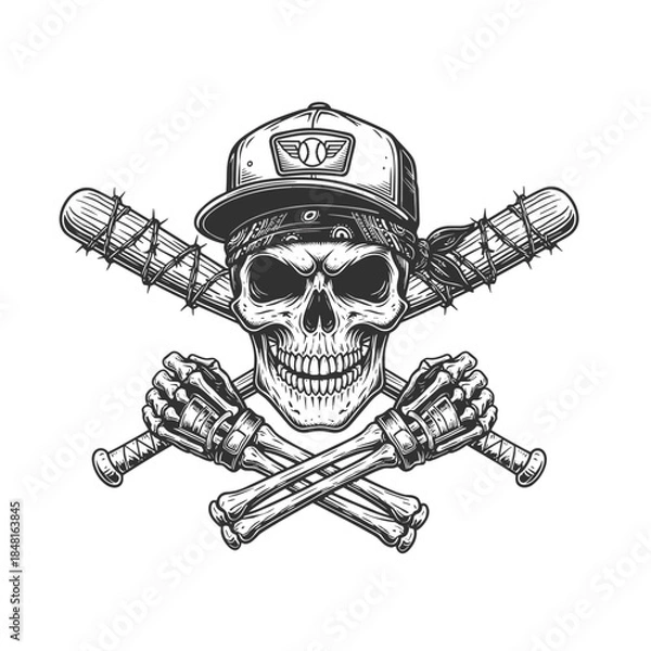 Fototapeta pirate skull and crossbones