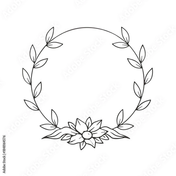 Fototapeta floral frame with flowers