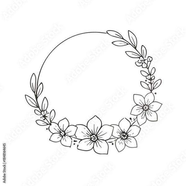 Obraz floral frame with flowers
