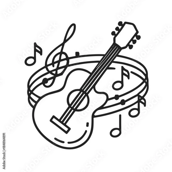 Fototapeta musical instruments vector