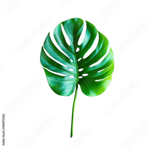 Fototapeta Monstera Leaf Isolated on Transparent Background