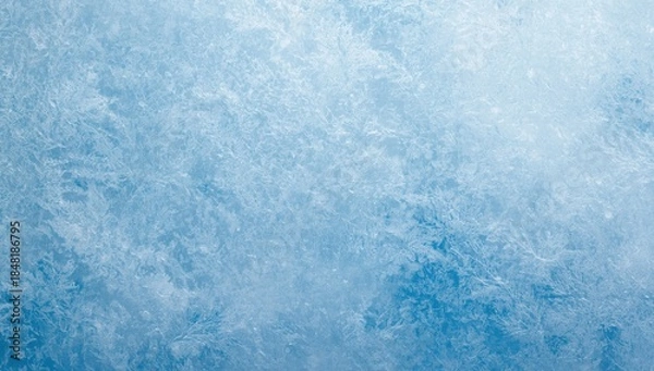 Obraz Frozen ice texture background. Blue cold cracked surface banner. Frost effect design.