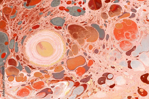 Fototapeta Abstract Ebru Marbling Texture Background