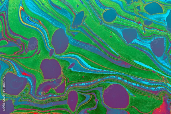 Obraz Abstract Ebru Marbling Texture Background