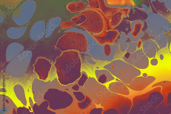 Fototapeta Abstract Ebru Marbling Texture Background