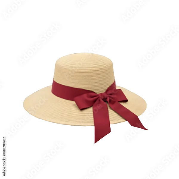 Obraz straw hat isolated on white