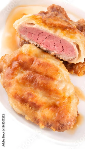 Obraz Chicken schnitzel on plate