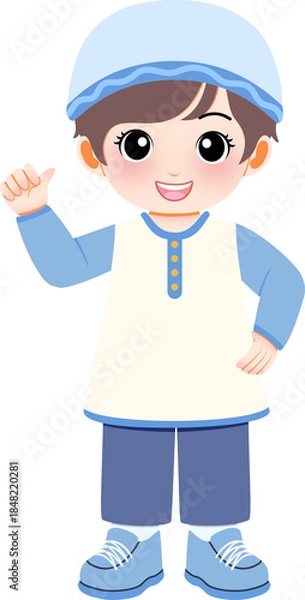 Obraz A young boy with ok gesture