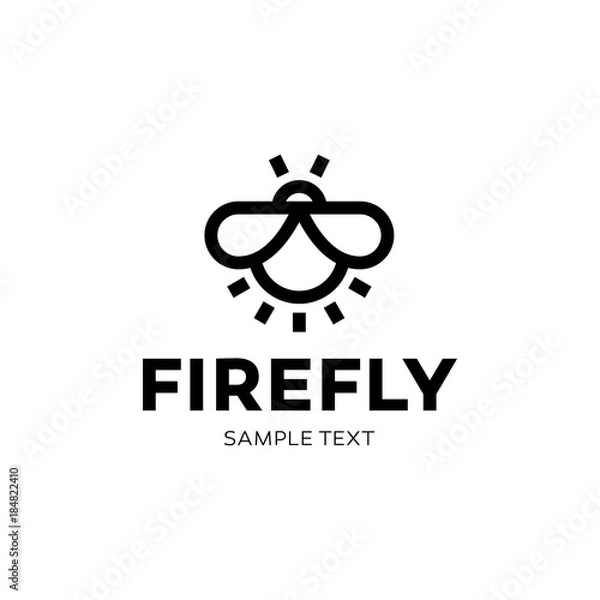 Fototapeta Firefly Logo Vector Design Template