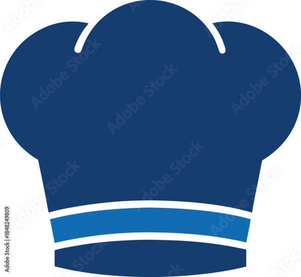 Obraz Chef Hat Cook Culinary Flat Vector Illustration on White Background