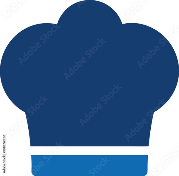 Obraz Chef Hat Cook Culinary Flat Vector Illustration on White Background