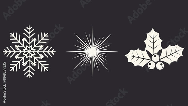 Obraz set of floral elements