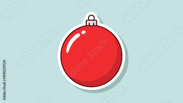 Obraz red christmas ball