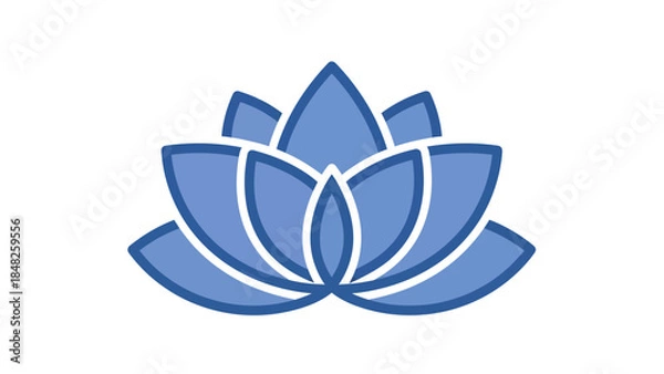 Obraz blue flower icon
