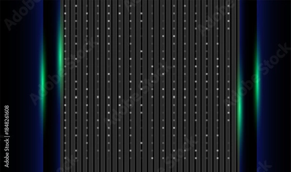Obraz Abstract Technology Background  Digital Data Stream with Glowing Lights