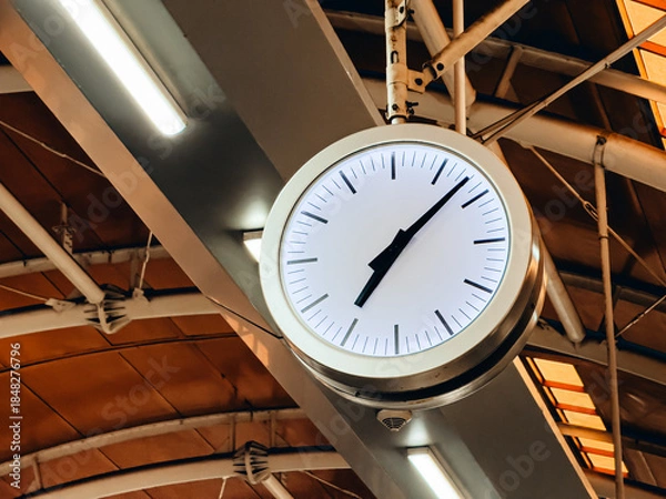 Obraz Train station clock. City clock.