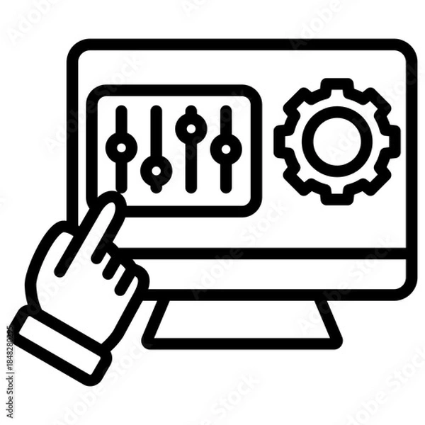 Fototapeta Controlling Icon