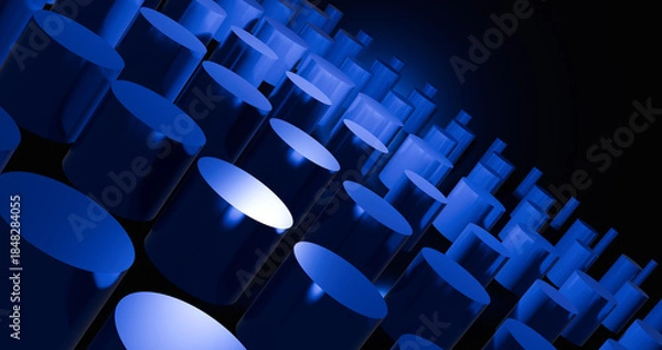 Obraz 3d render blue abstract background