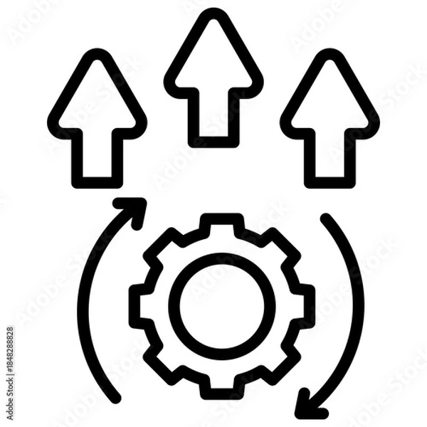 Fototapeta Continuous improvement Icon