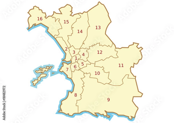 Obraz Plan de Marseille