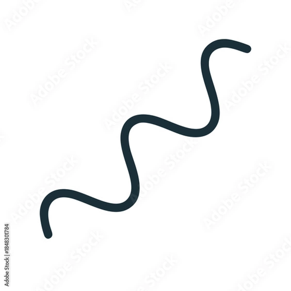 Fototapeta Icon "Circadian Rhythm": a sun and moon connected by a harmonious wavy line.