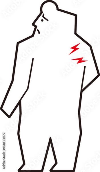 Obraz 背中が痛い男性ビジネスマン