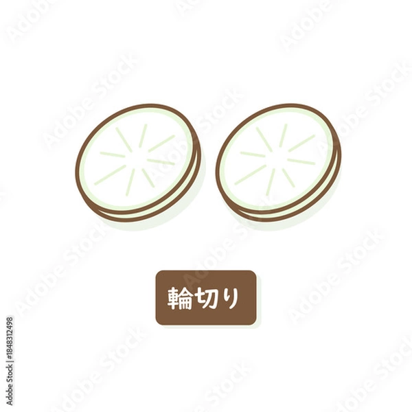 Obraz 大根　輪切り