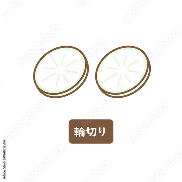 Obraz 大根　輪切り