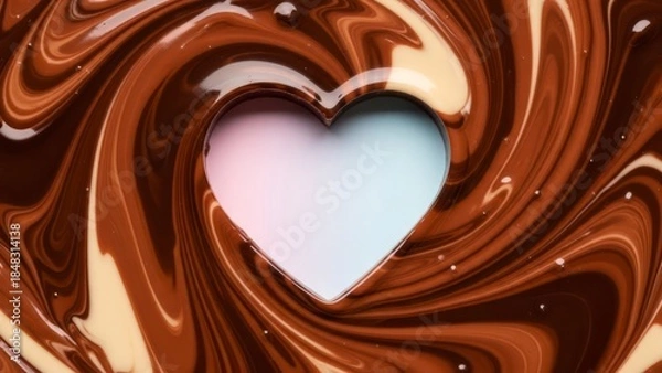 Obraz  chocolate with heart