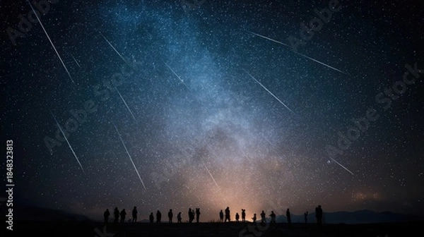 Obraz comet in the night sky