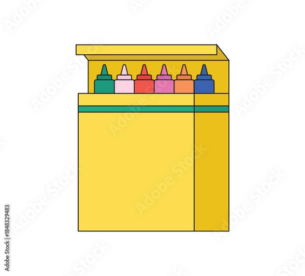 Fototapeta Illustration design crayon object unique