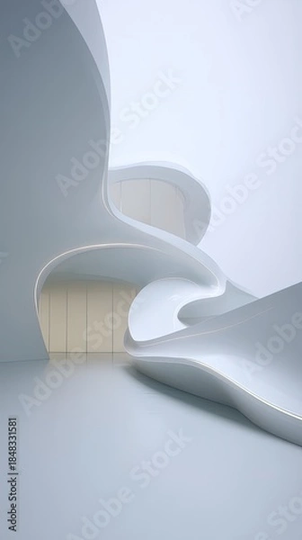 Obraz Abstract White Architecture Design Interior