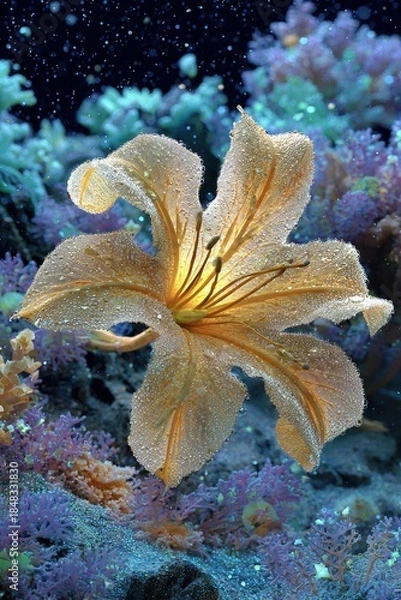 Obraz Stunning Glowing Orange Lily Underwater