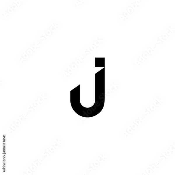 Obraz Minimal letter J vector illustration