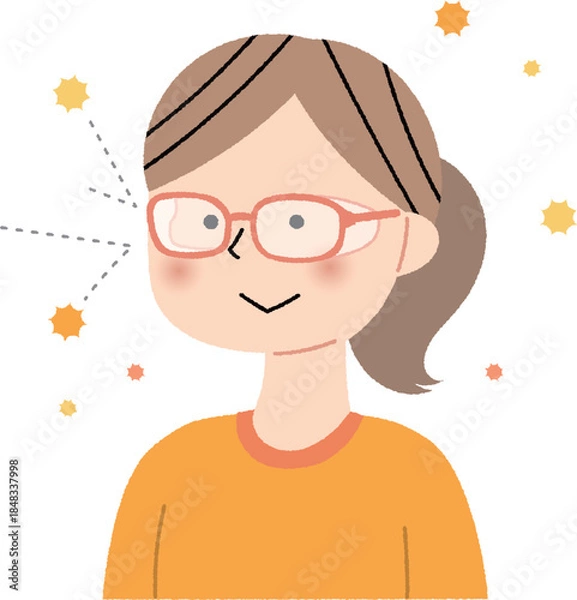 Fototapeta 花粉保護メガネをした女の子