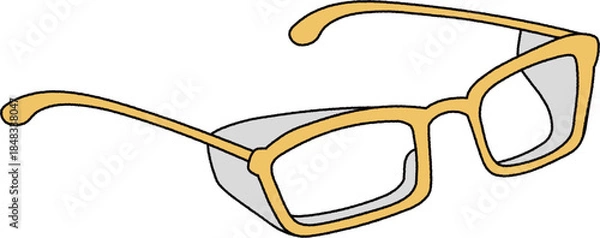 Fototapeta 花粉保護メガネ単色