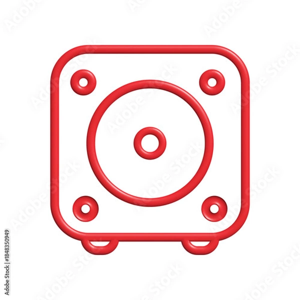 Fototapeta Multimedia speaker icon design template