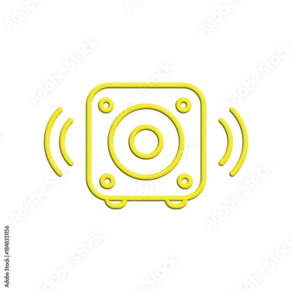 Fototapeta Multimedia speaker icon design template