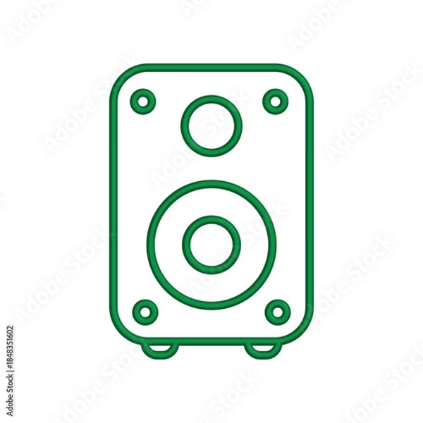 Fototapeta Multimedia speaker icon design template
