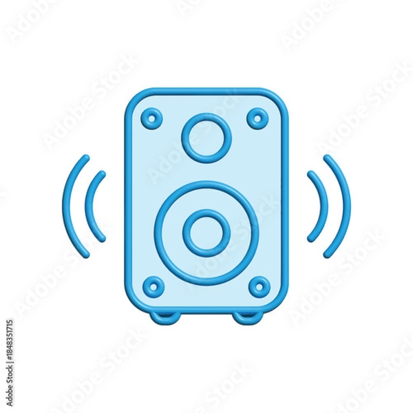 Fototapeta Multimedia speaker icon design template