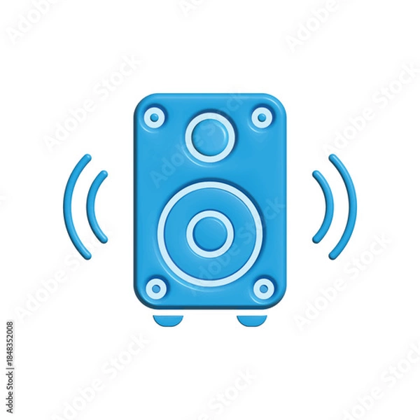 Fototapeta Multimedia speaker icon design template